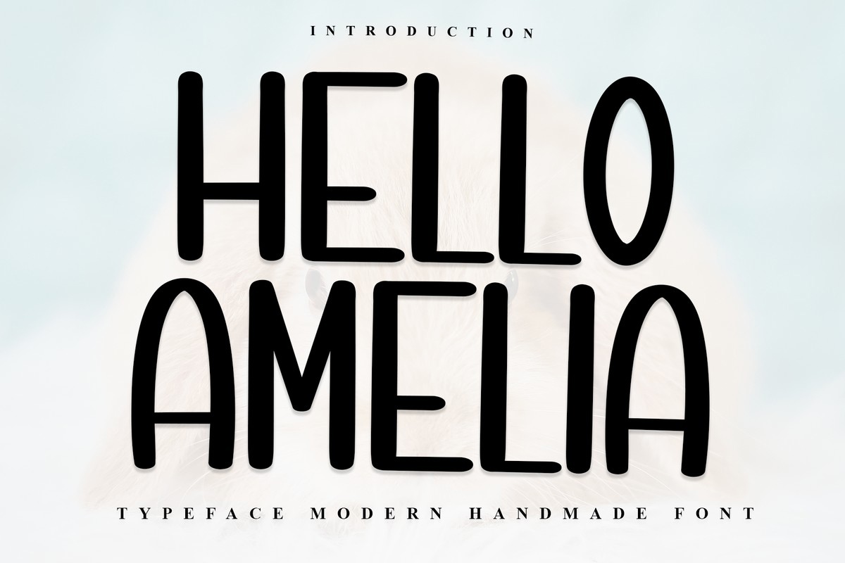 Hello Amelia Font preview