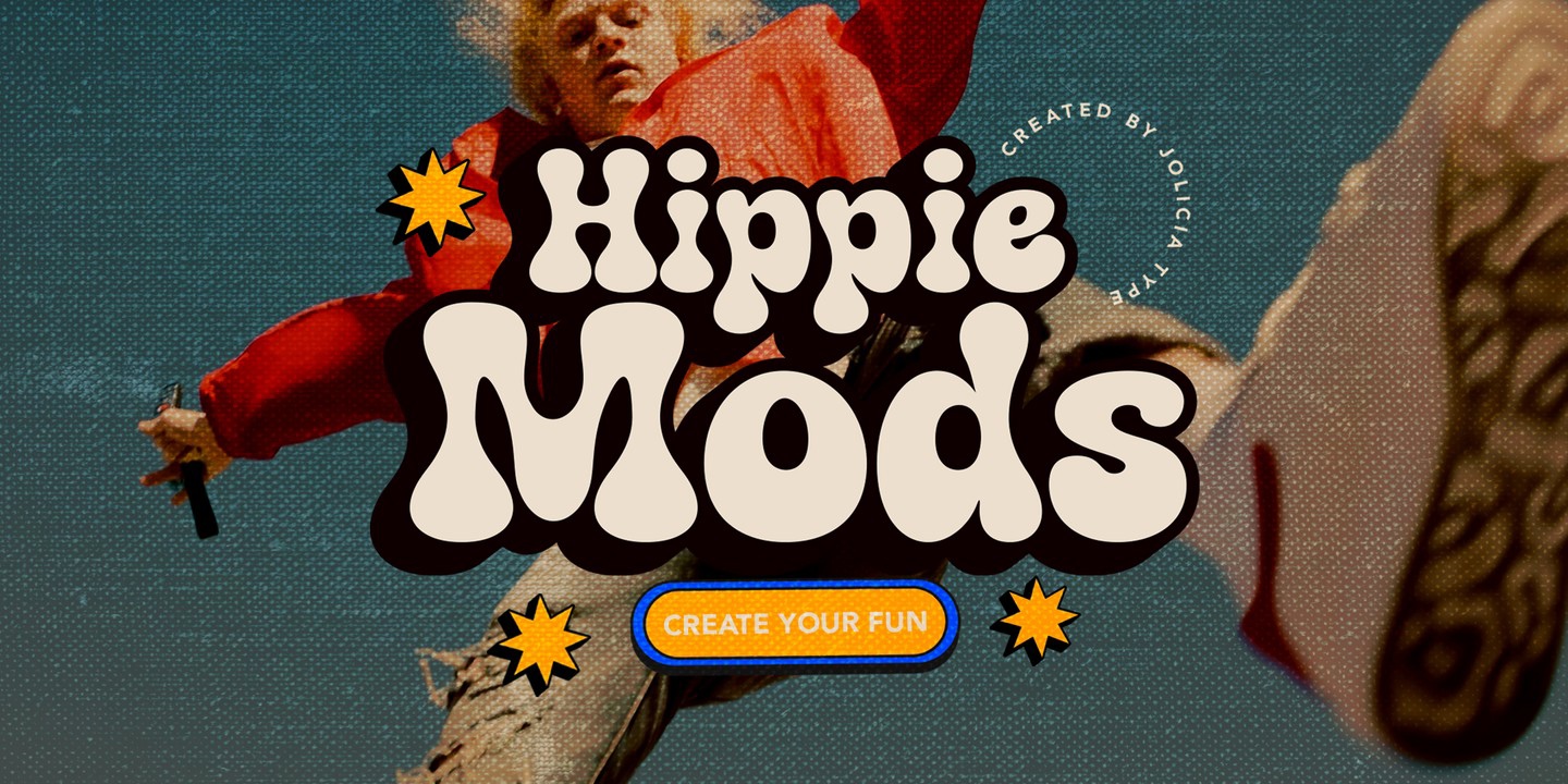 Hippie Mods Font preview