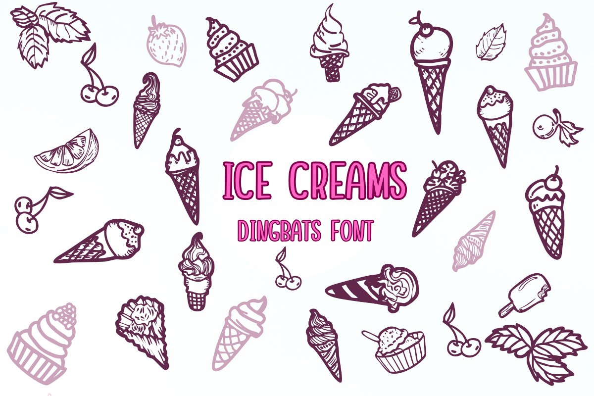 Ice Creams Font preview