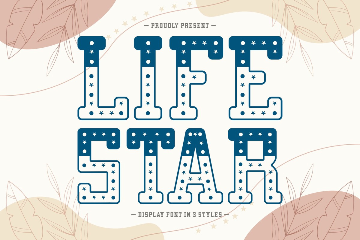 Life Star Solid Font preview