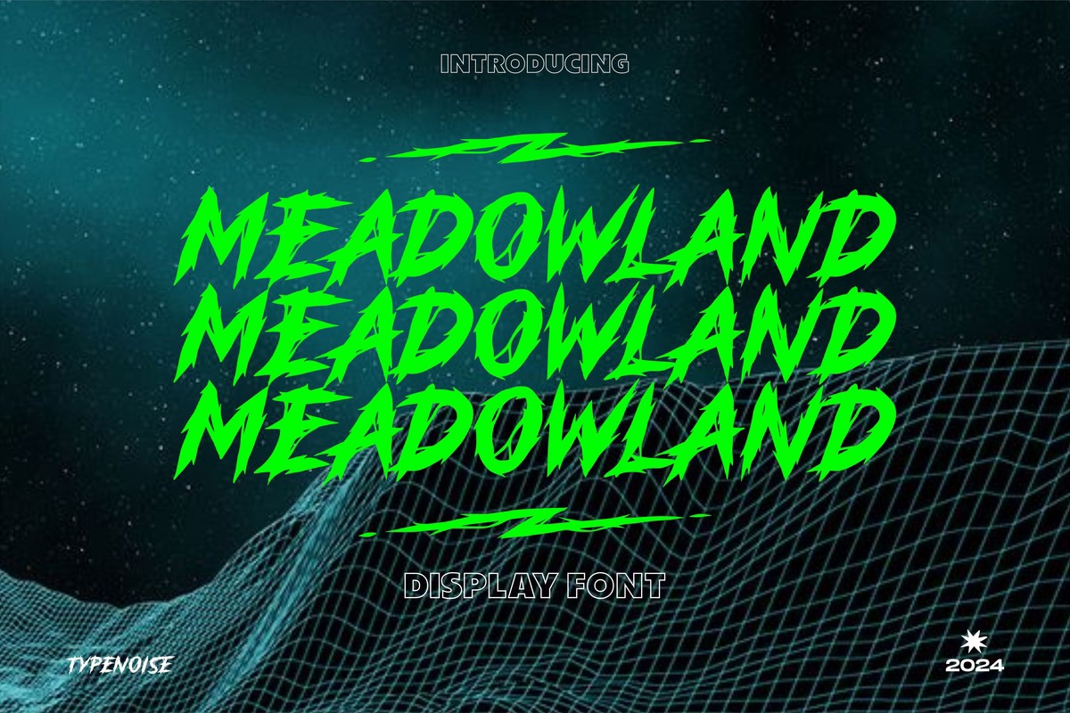 Meadowland Regular Font preview