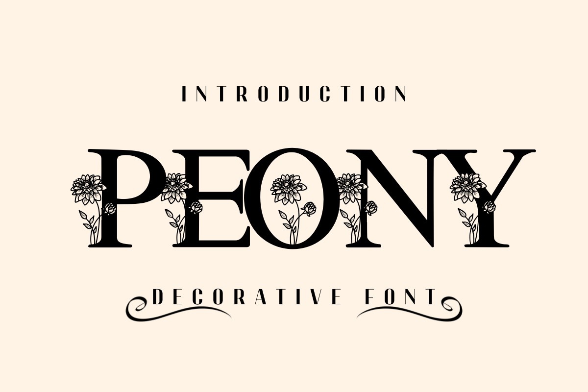 Peony Regular Font preview