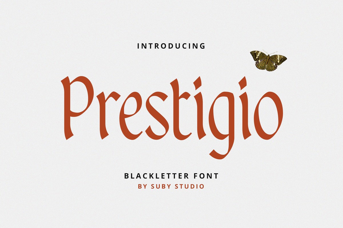 Prestigio Regular Font preview