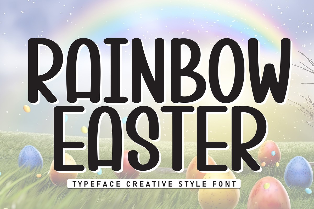 Rainbow Easter Font preview