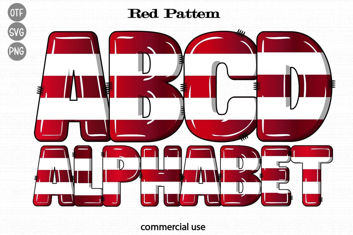 Red Pattern Regular Font | xFonts.pro