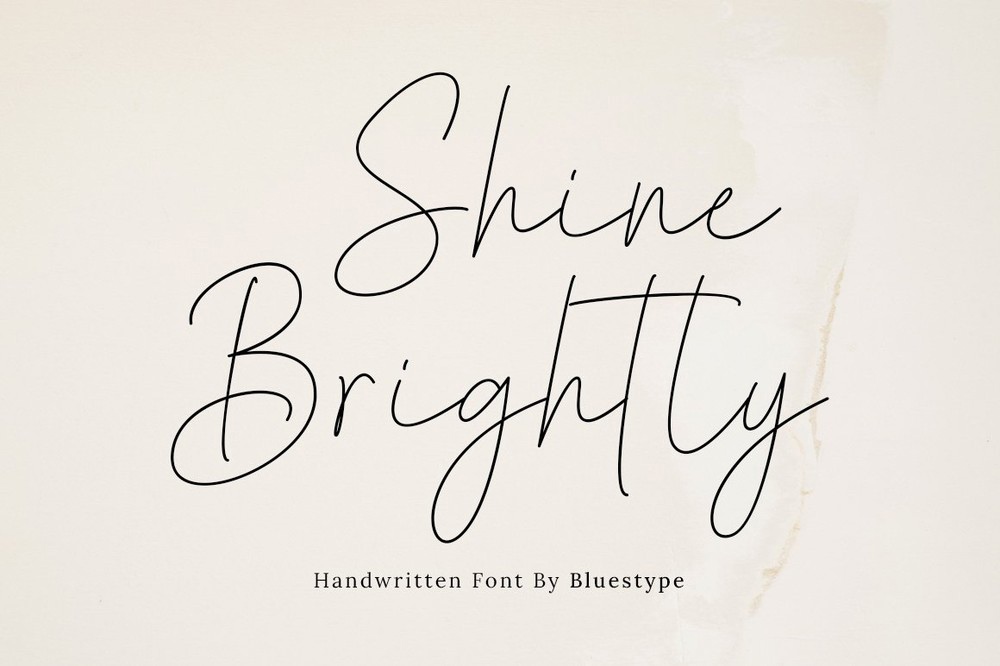 Shine Brightly Font preview