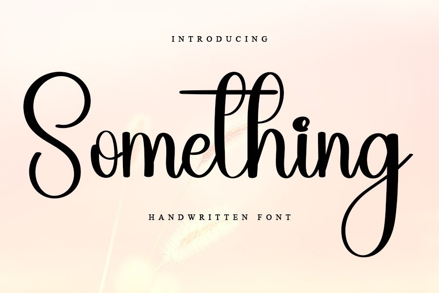 Something Font preview