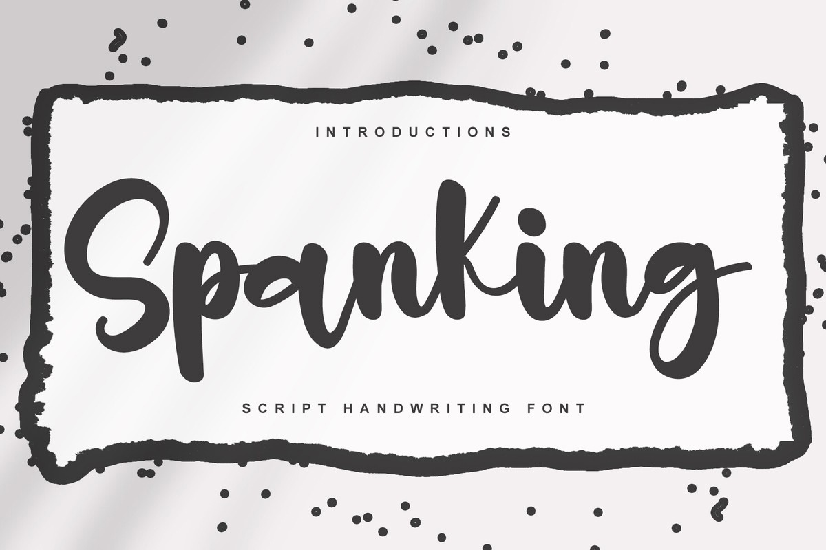 Spanking Font preview