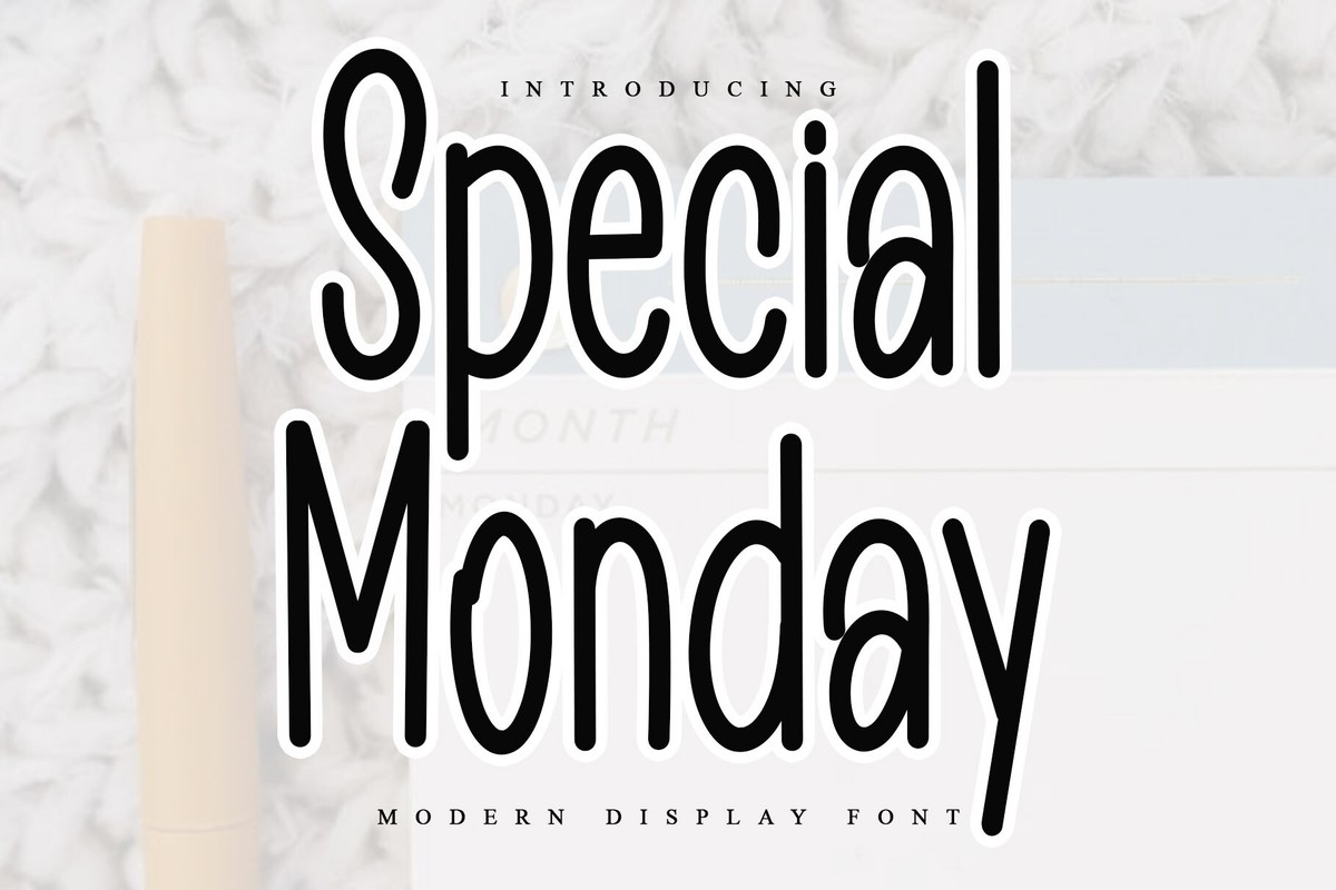 Special Monday Font preview