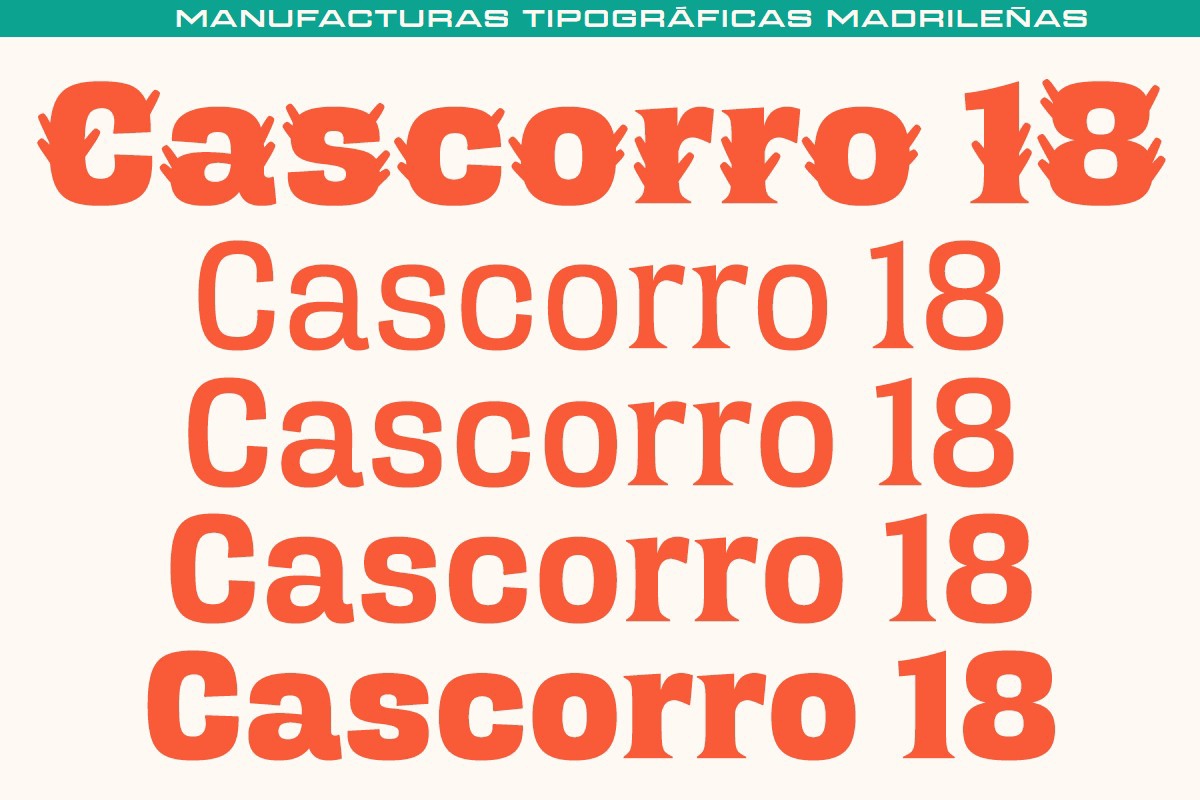 MTM Cascorro 18 Clasica Gruesa Font preview