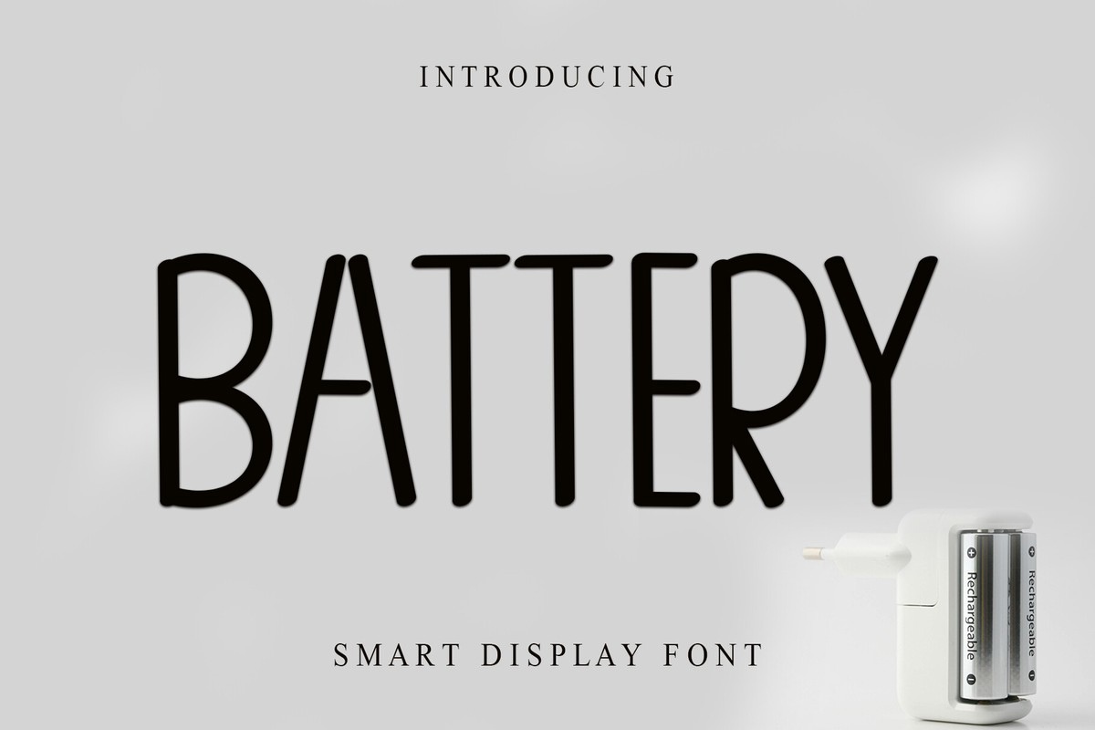 Battery Regular Font preview