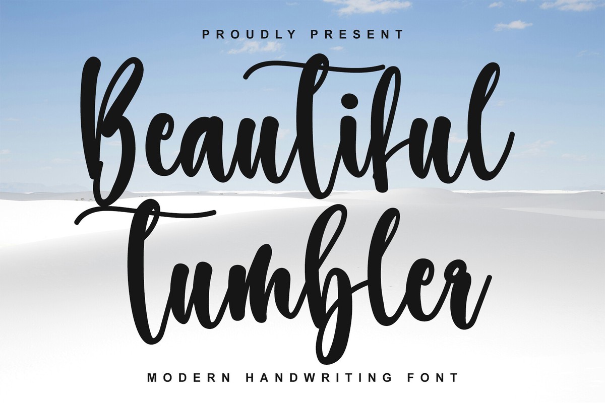 Beautiful Tumbler Font preview