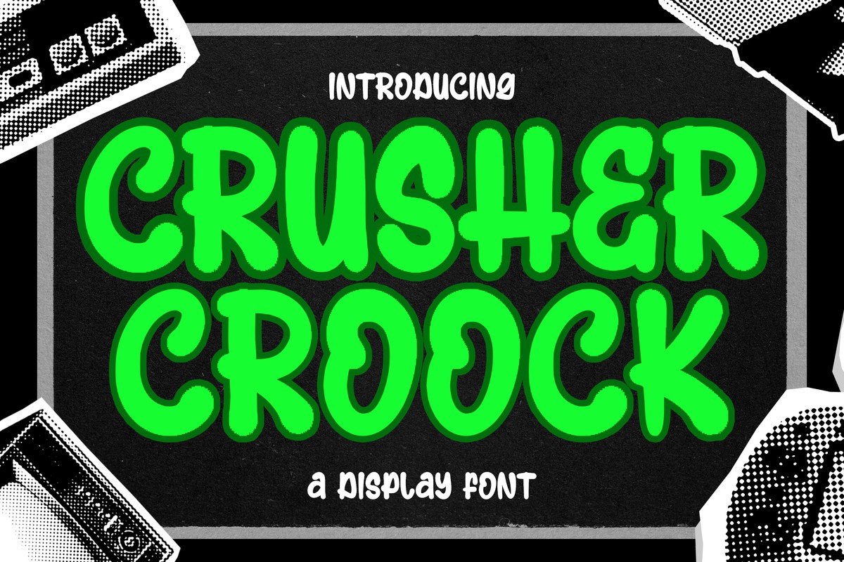 Crusher Croock Regular Font preview