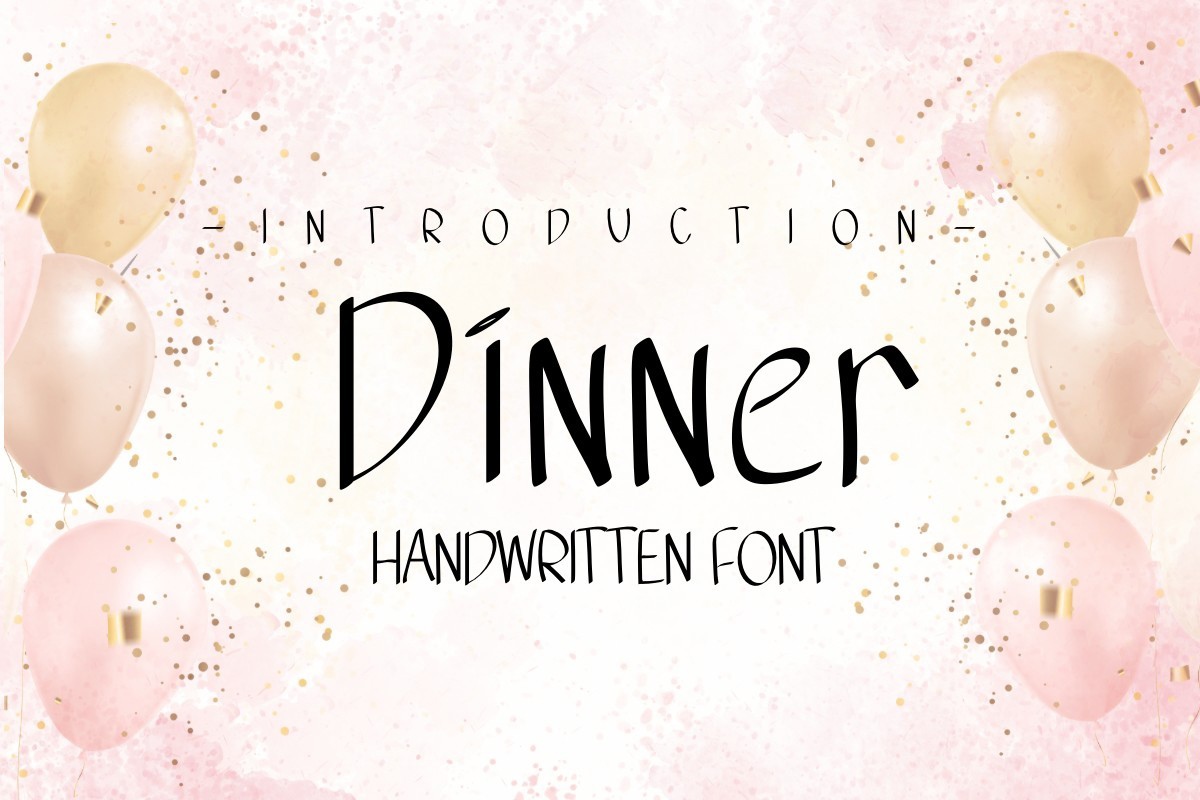 Dinner Font preview