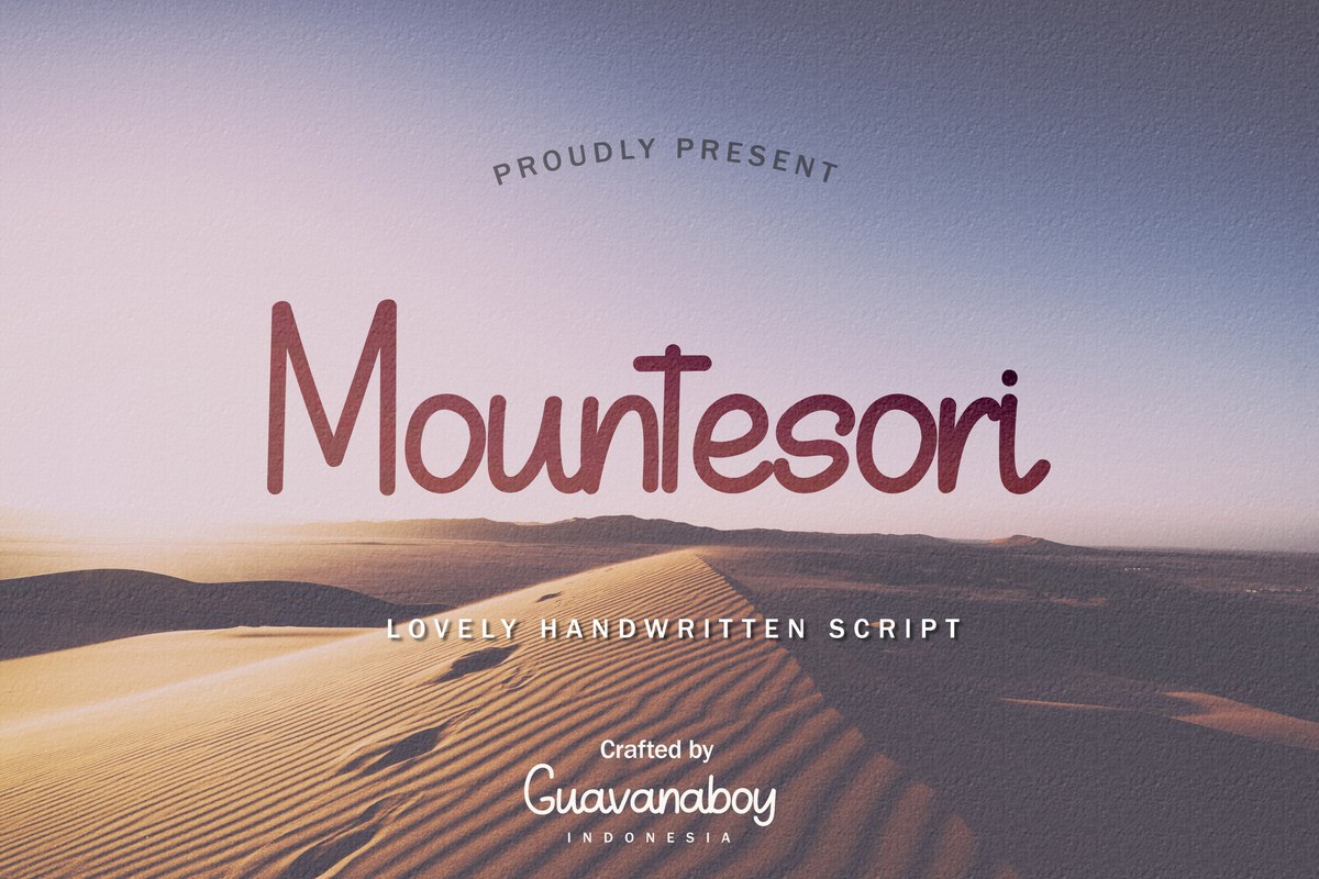 Mountesori Font preview