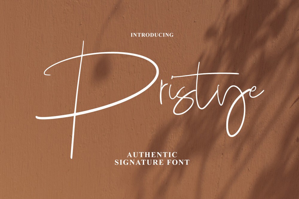 Pristye Signature Font preview