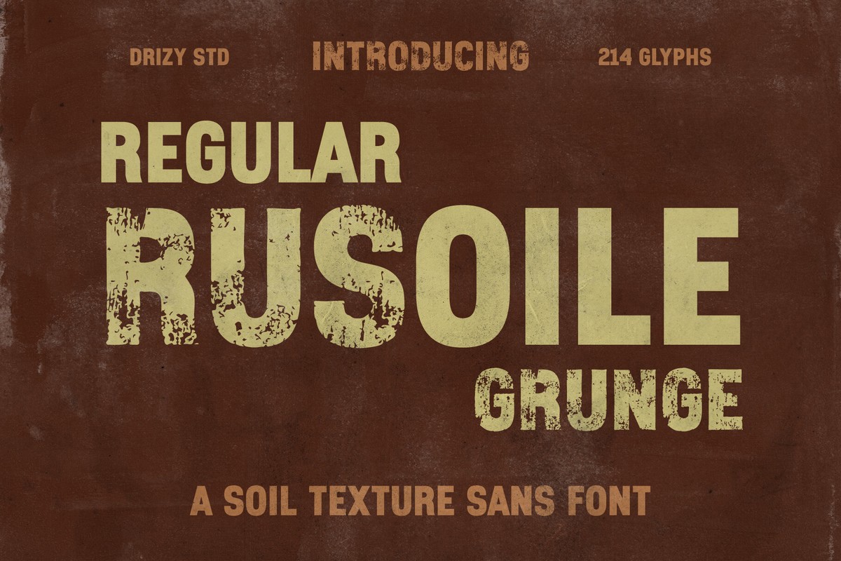 Rusoile & Rusoile Grunge Font preview