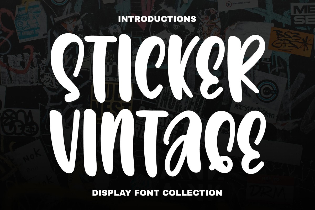 Sticker Vintage Font preview