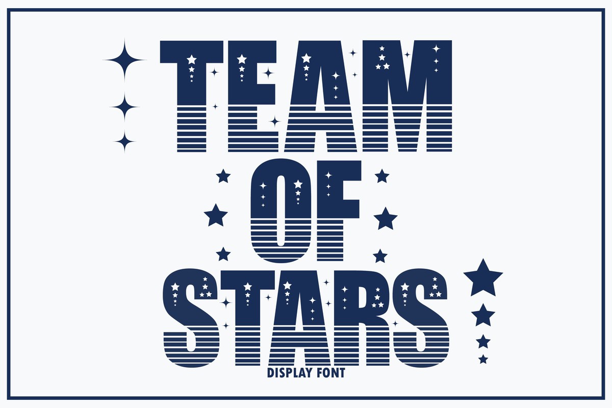 Team of Stars Regular Font preview