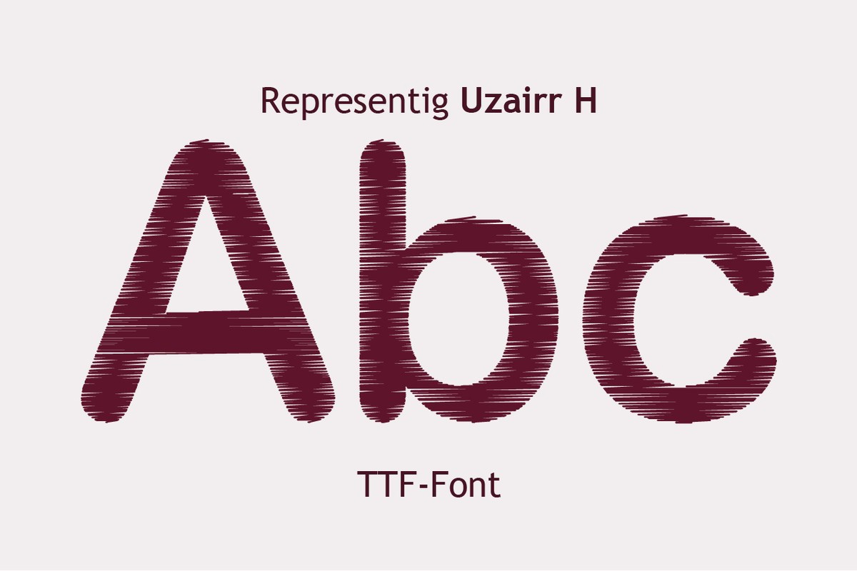 Uzairr H Font preview