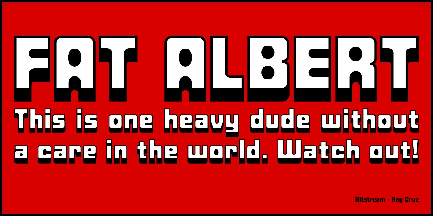 Fat Albert BT Outline Font preview