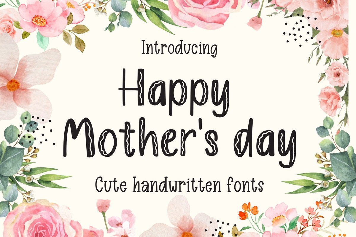 Happy Mothers Day Font preview