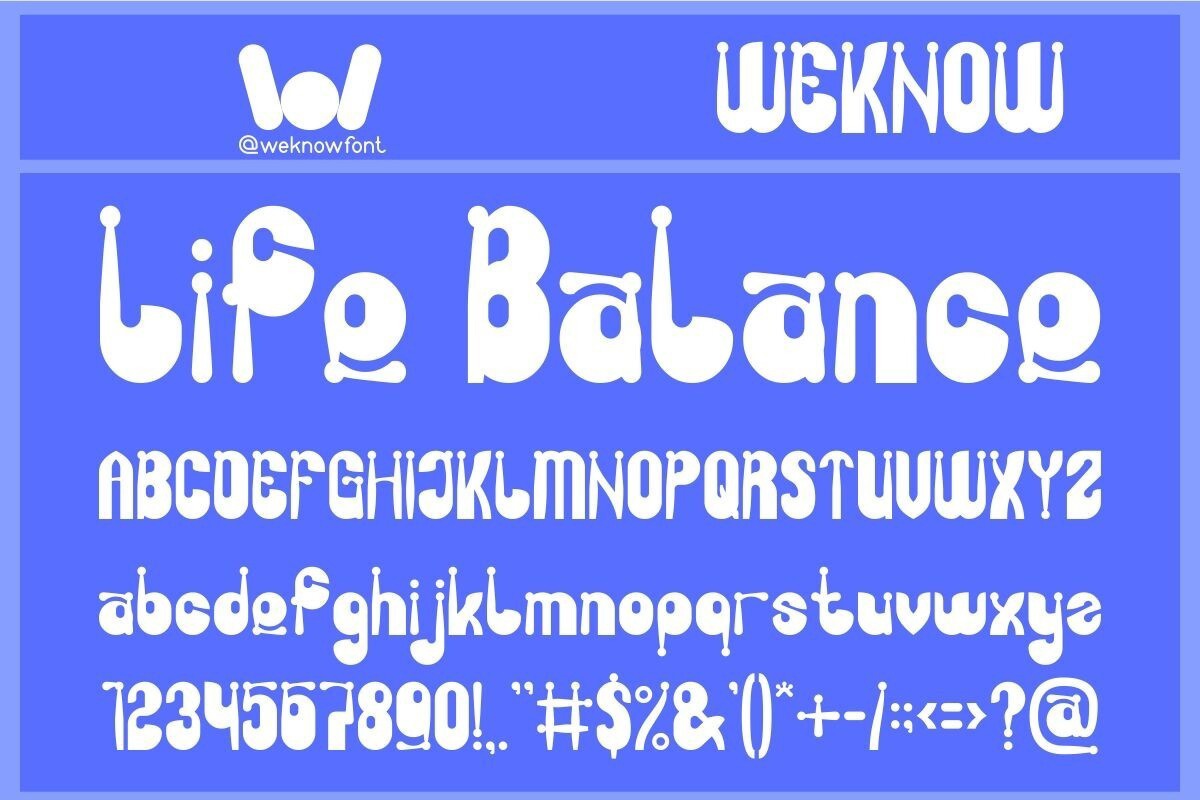 Life Balance Hollow Font preview