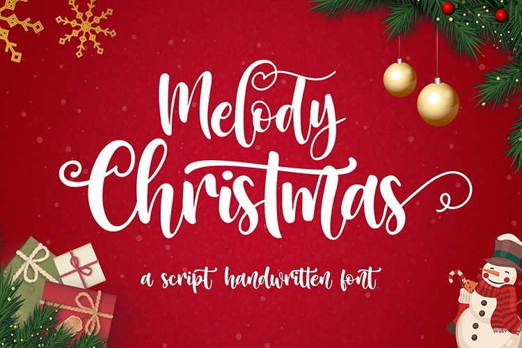 Melody Christmas Font preview