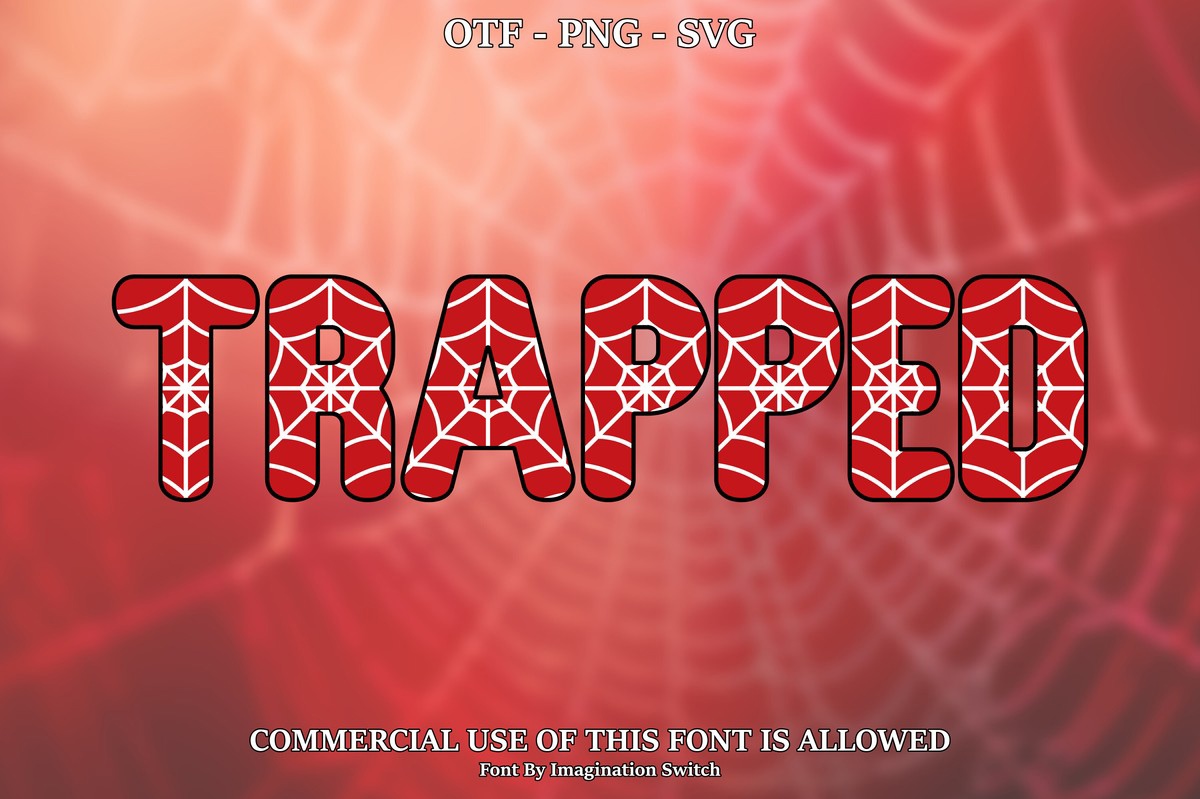 Trapped Font preview