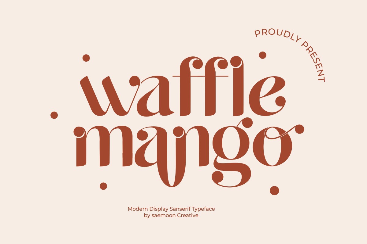 Waffle Mango Regular Font preview