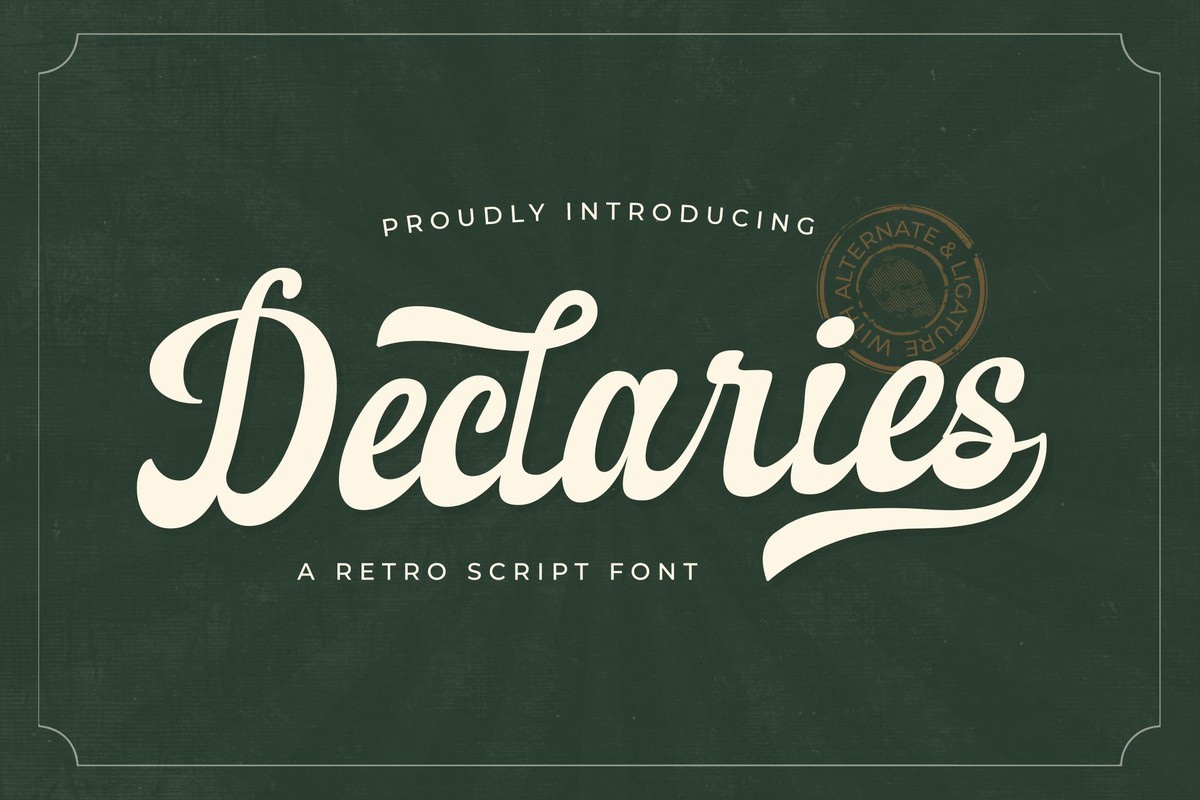 Declaries Regular Font preview