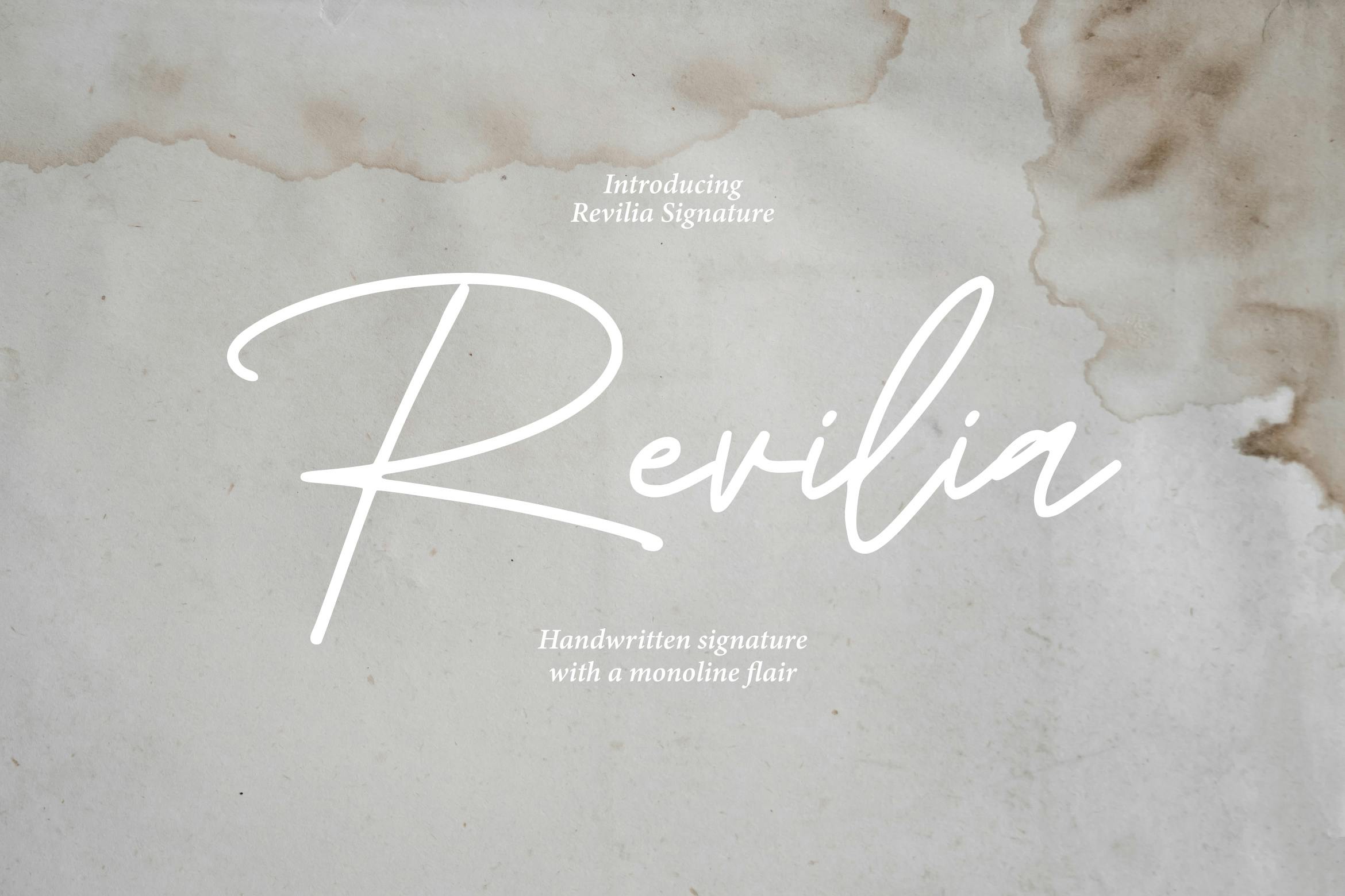 Revilia Signature Regular Font preview