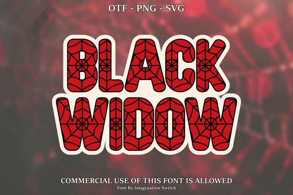 Black Widow Font preview