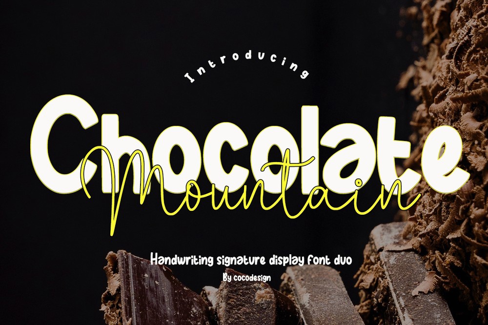 Chocolate Mountain Regular Font preview