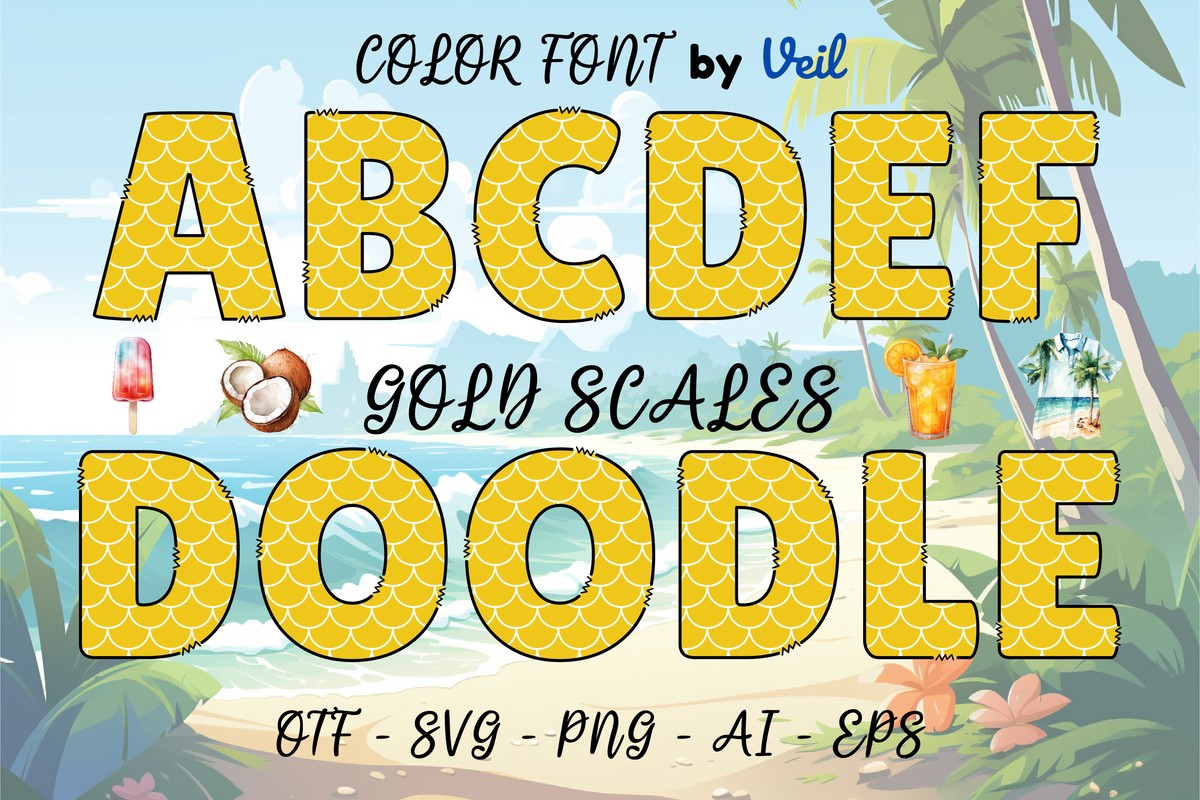 Gold Scales Font preview