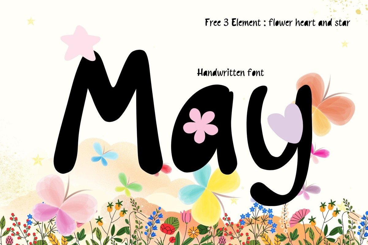 May Regular Font preview