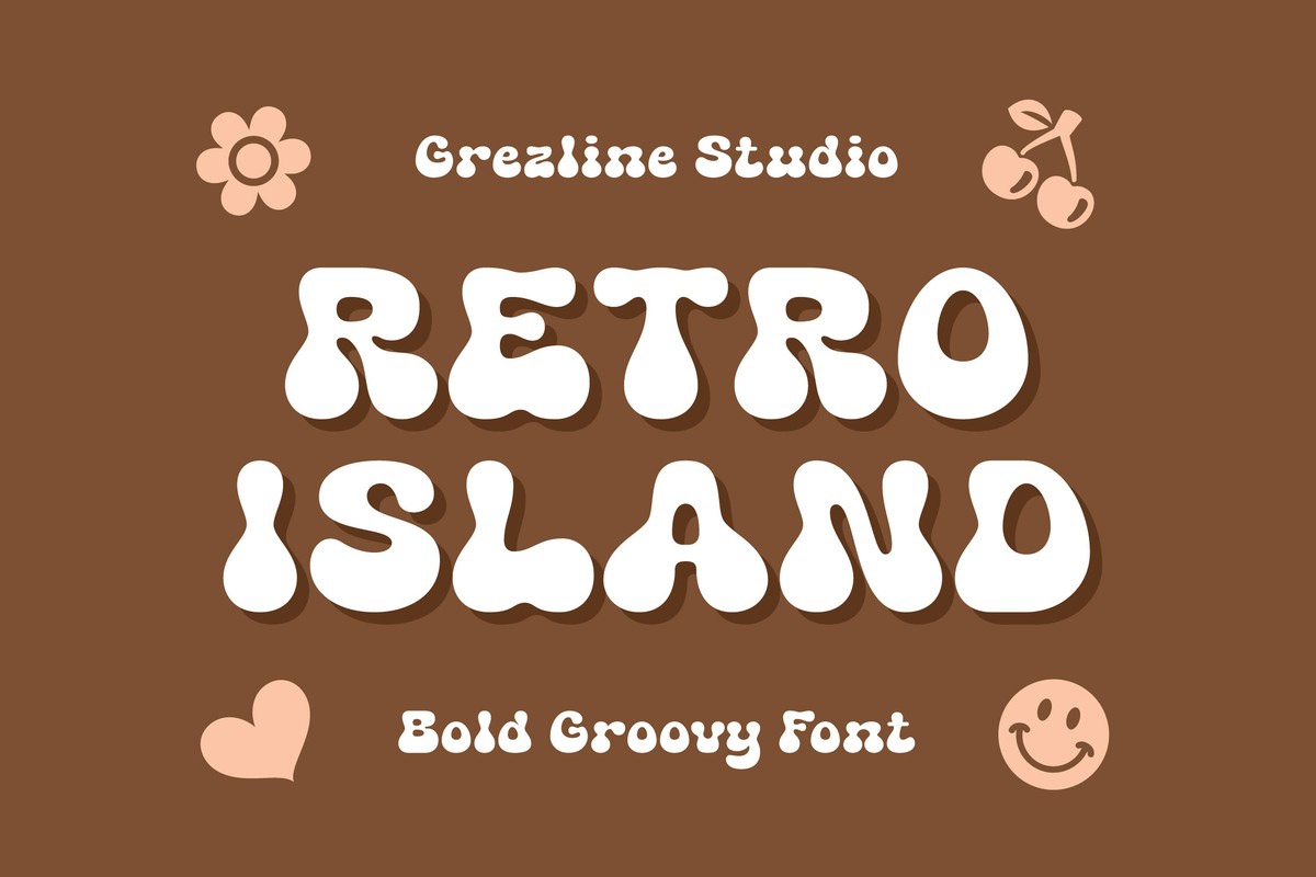 Retro Island Regular Font preview