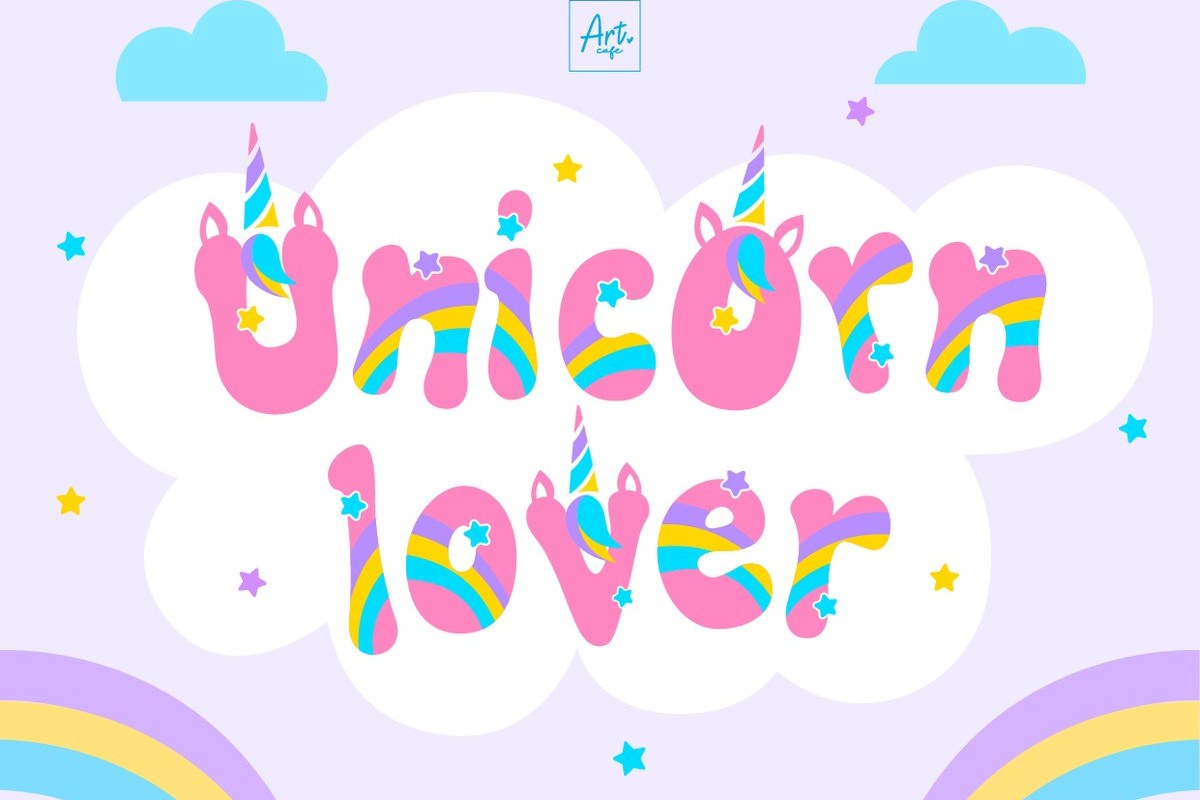 Unicorn Lover Regular Font preview