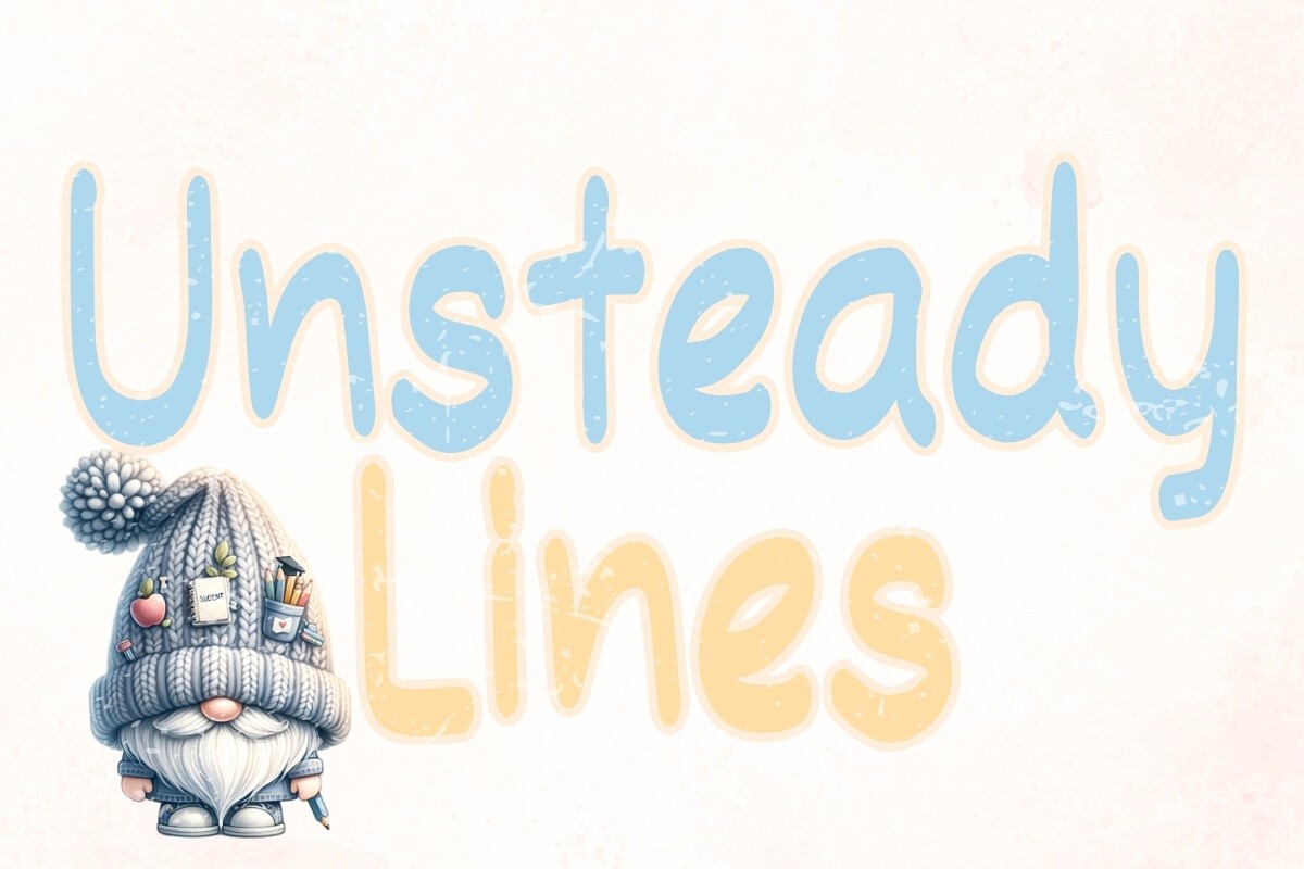 Unsteady Lines Regular Font preview