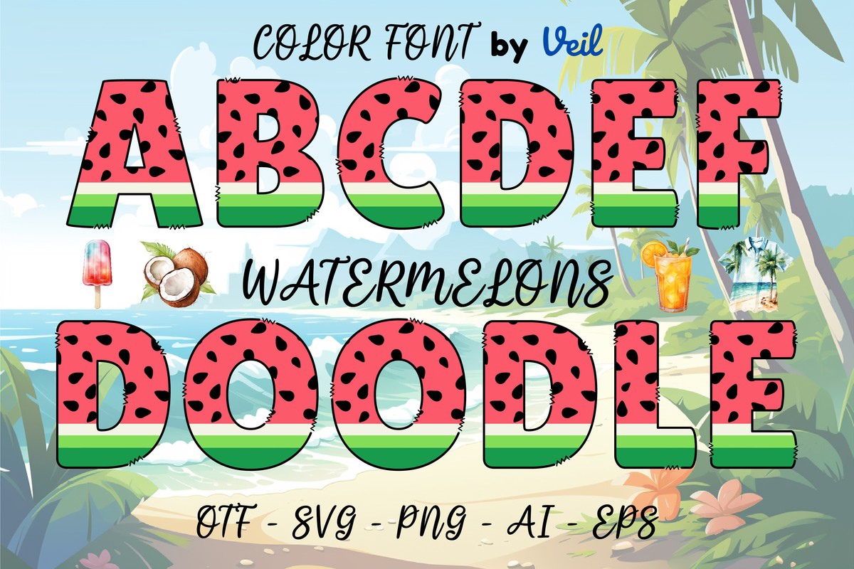 Watermelons Font preview