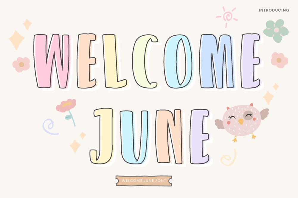 Welcome June Regular Font | xFonts.pro