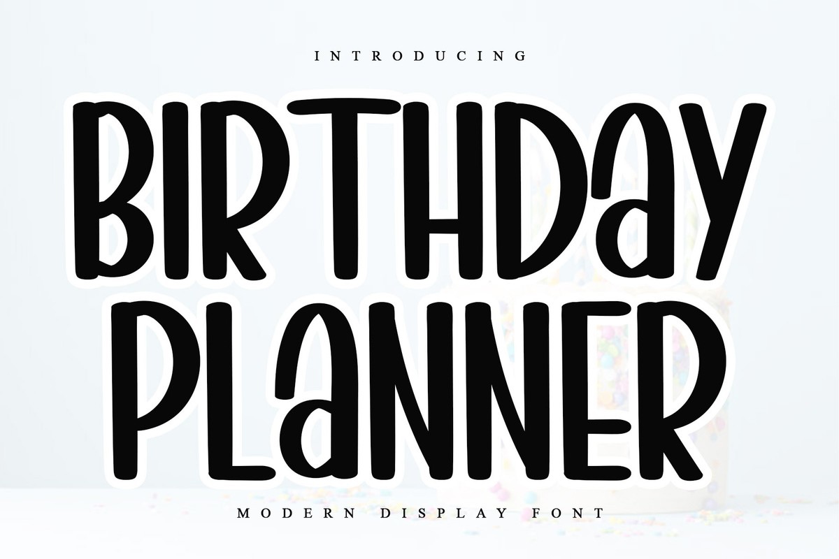 Birthday Planner Regular Font preview