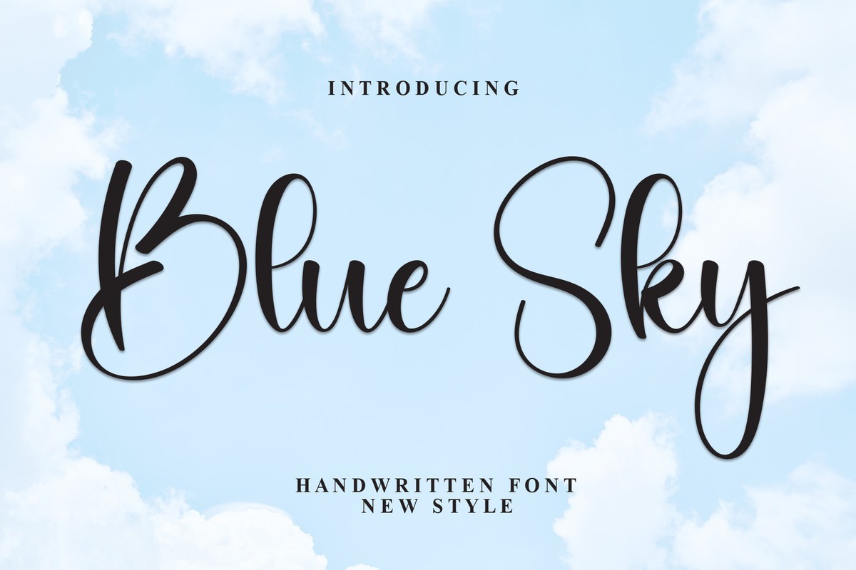 Blue Sky Regular Font preview