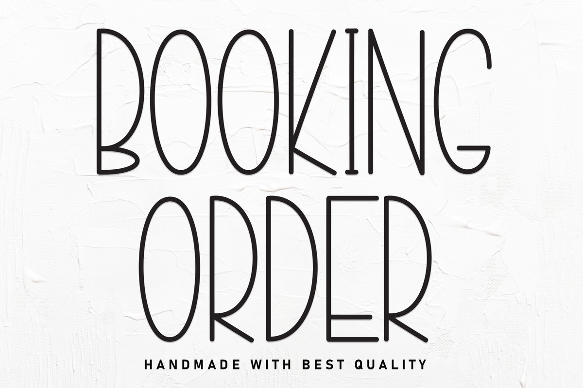 Booking Order Font preview