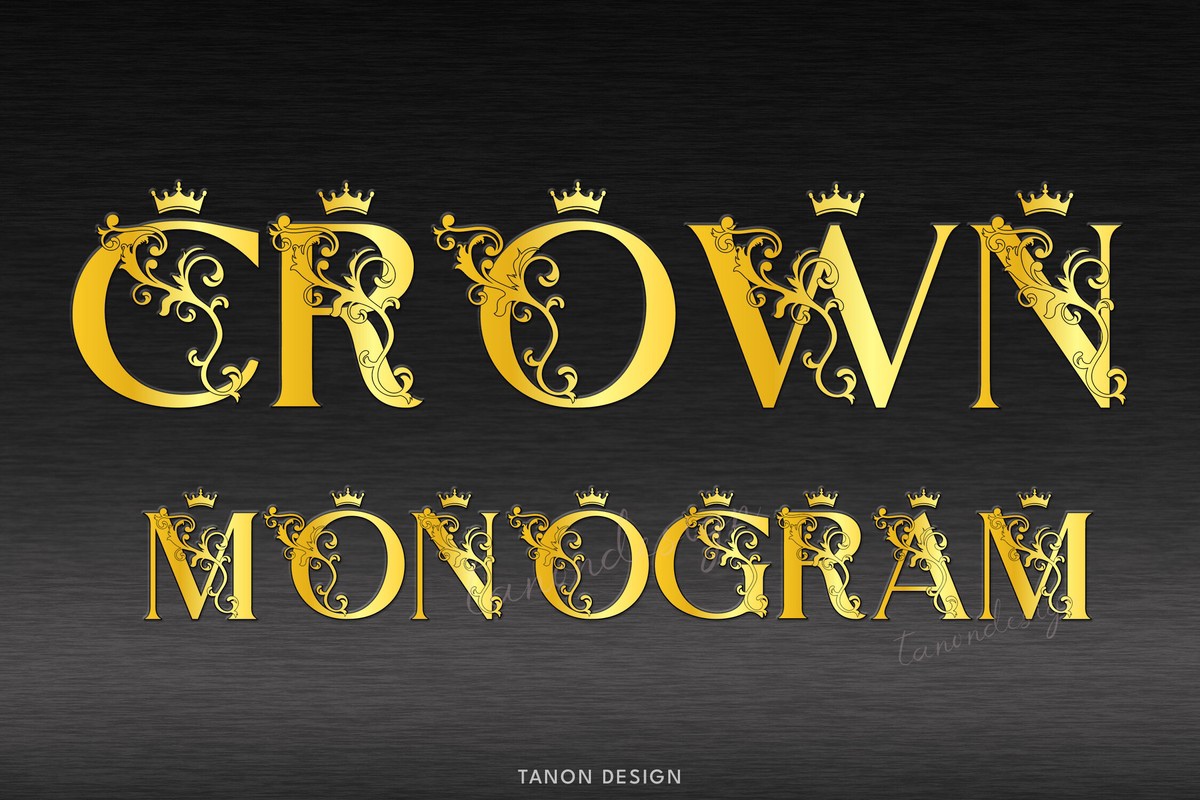 Crown Monogram Font preview