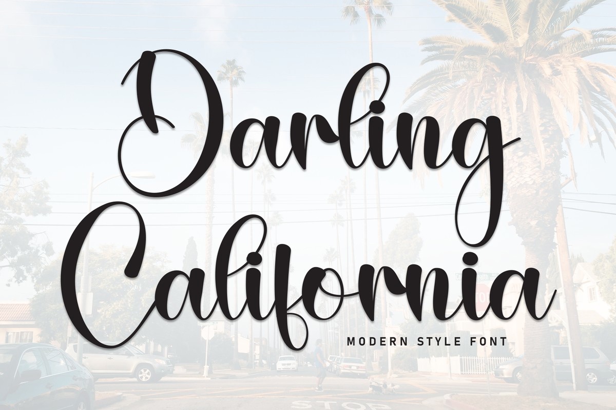 Darling California Regular Font preview