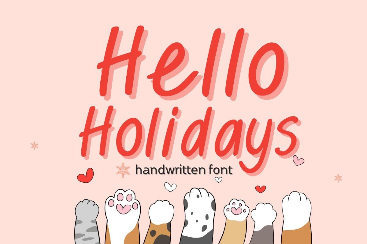 Hello Holidays Font preview