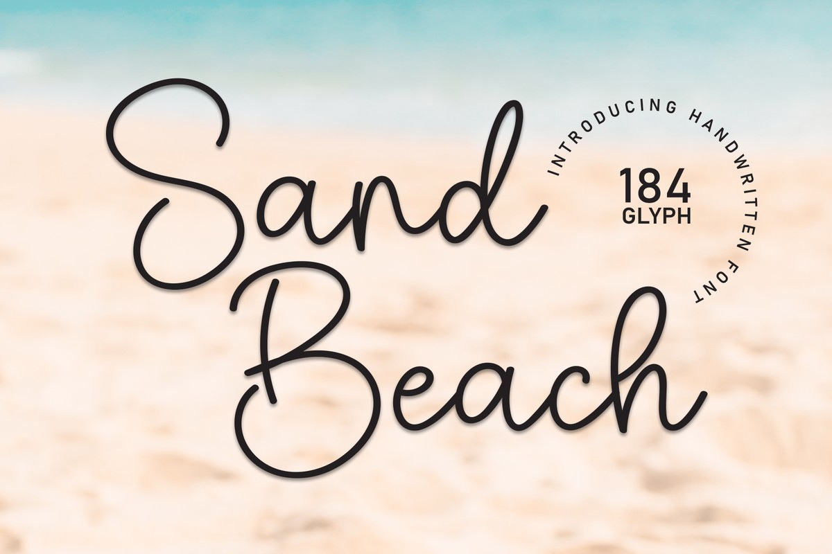 Sand Beach Regular Font preview