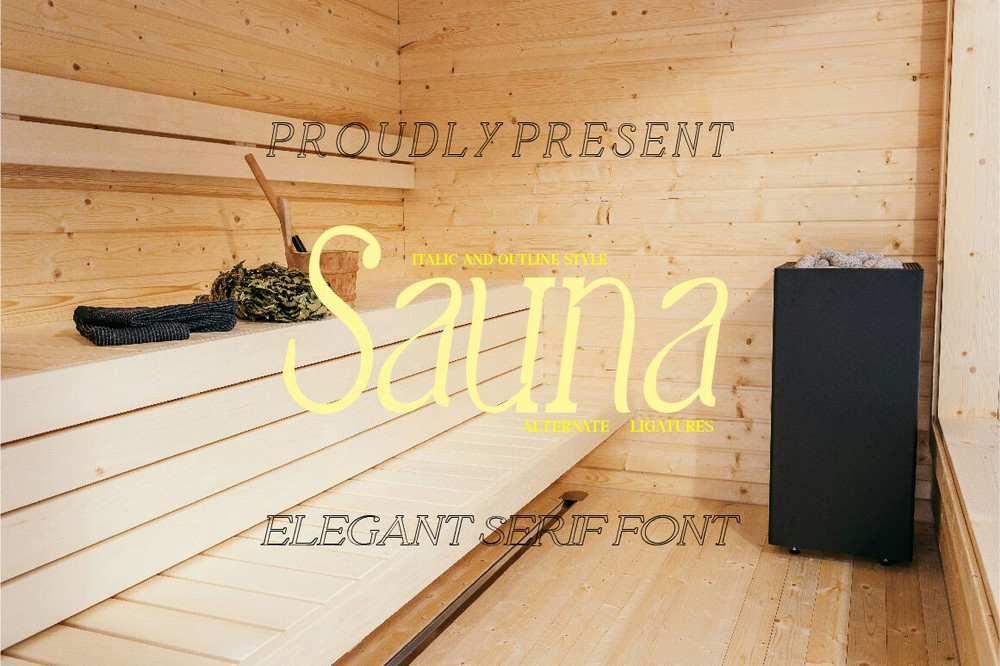 Sauna Italic Font preview