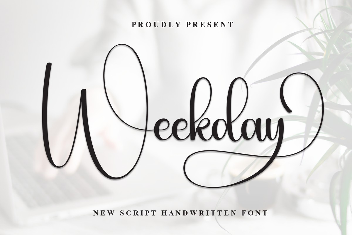 Weekday Font preview